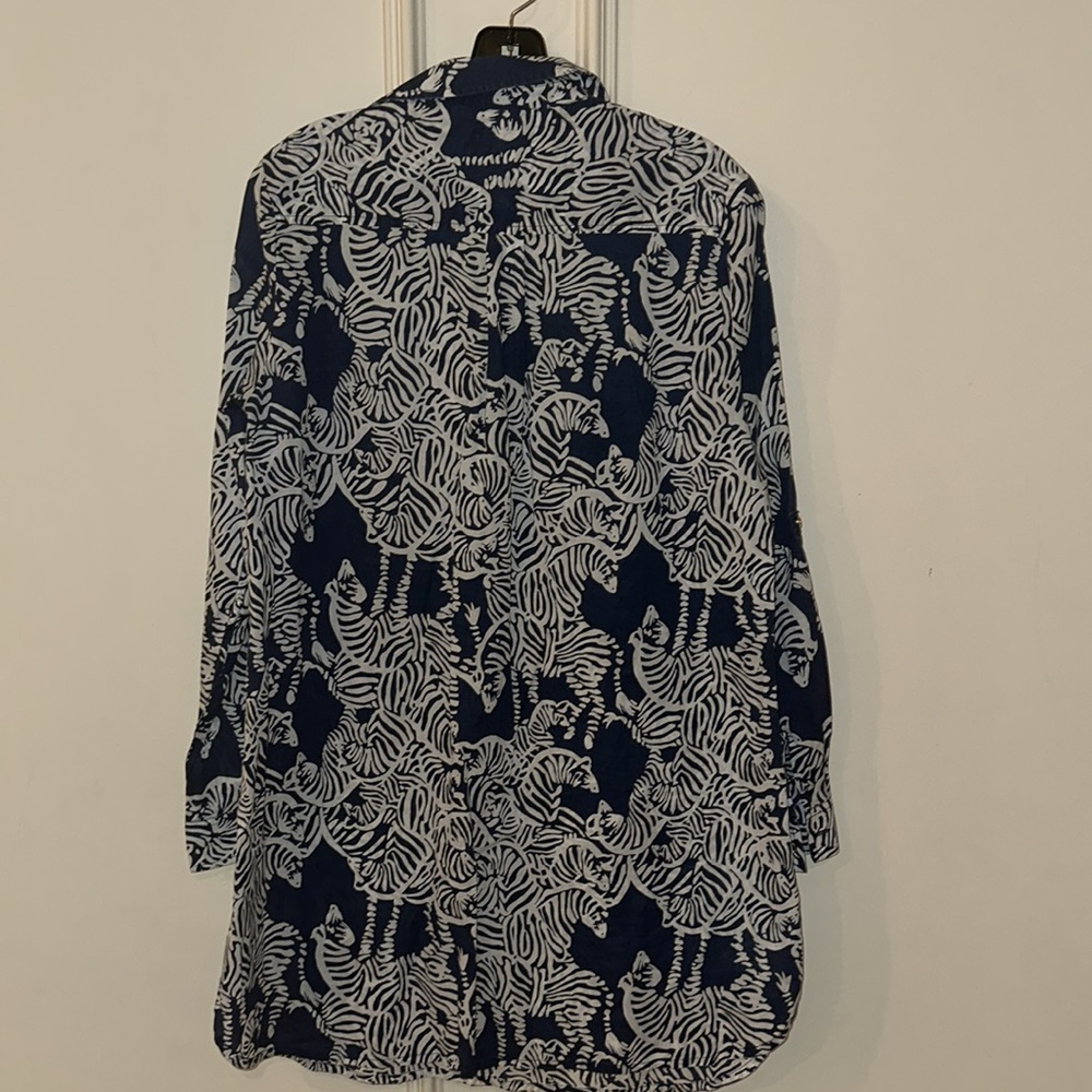 Lily Pulitzer Zebra Print Lightweight Popover Siz… - image 6